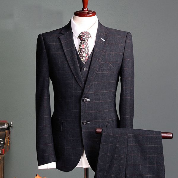 new 2019 men's casual suit korean version of the wind slim solid color suit three-piece groom groomsmen wedding banquet dress, White;black
new 2019 men's casual suit korean version of the wind slim solid color suit three-piece groom groomsmen wedding banquet dress, White;black