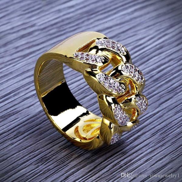 hip hop gold rings all iced out micro pave cubic zircon 13mm width cuban chain ring for men's women's jewelry, Slivery;golden
hip hop gold rings all iced out micro pave cubic zircon 13mm width cuban chain ring for men's women's jewelry, Slivery;golden