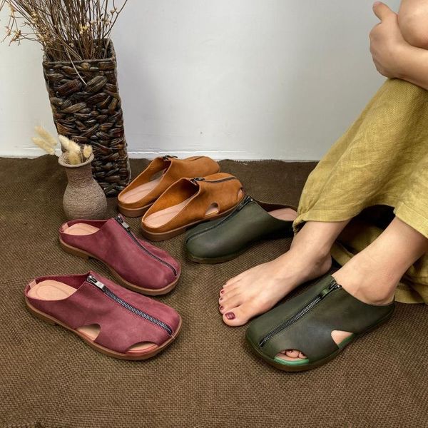 careaymade-лето handmade ретро баотоу полые сандалии прохладный фронт zipper баотоу плоский каблук кожа женщин тапочки, 3 цвета, Black
careaymade-лето handmade ретро баотоу полые сандалии прохладный фронт zipper баотоу плоский каблук кожа женщин тапочки, 3 цвета, Black