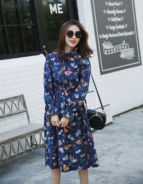 autumn winter corduroy floral vintage collar long sleeve dress womens party ruffle dress high elastic waist print female dress, Black;gray
autumn winter corduroy floral vintage collar long sleeve dress womens party ruffle dress high elastic waist print female dress, Black;gray