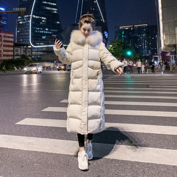 2019 new fashion winter jacket women loose causual tide long hooded fur collar high street cotton coat female f300, Black
2019 new fashion winter jacket women loose causual tide long hooded fur collar high street cotton coat female f300, Black