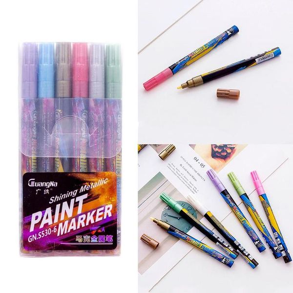 6pcs 0.7mm metal highlighter marker marca texto escolar highliter neon whiteboard stationery pen japanese fluorescent glass k6y5, Black;red
6pcs 0.7mm metal highlighter marker marca texto escolar highliter neon whiteboard stationery pen japanese fluorescent glass k6y5, Black;red