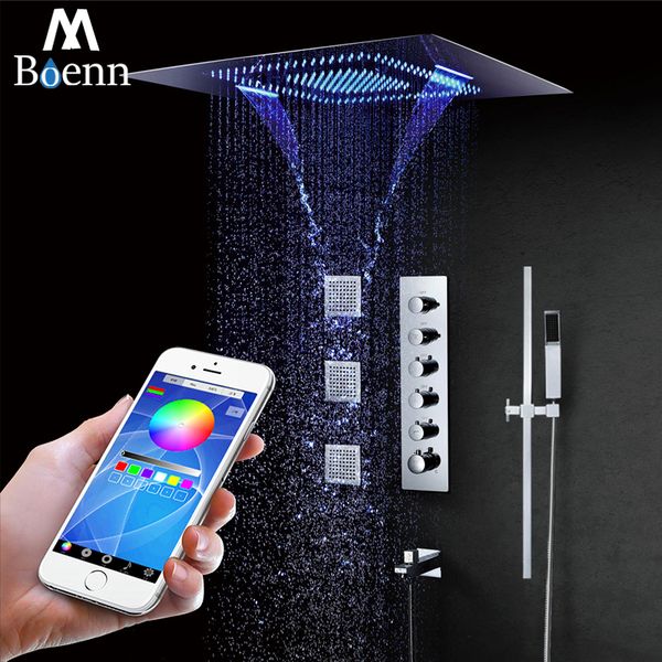 m boenn led shower head bathroom shower set thermostatic faucet ceiling waterfall rain 304 stainless steel 800*600mm showerhead
m boenn led shower head bathroom shower set thermostatic faucet ceiling waterfall rain 304 stainless steel 800*600mm showerhead