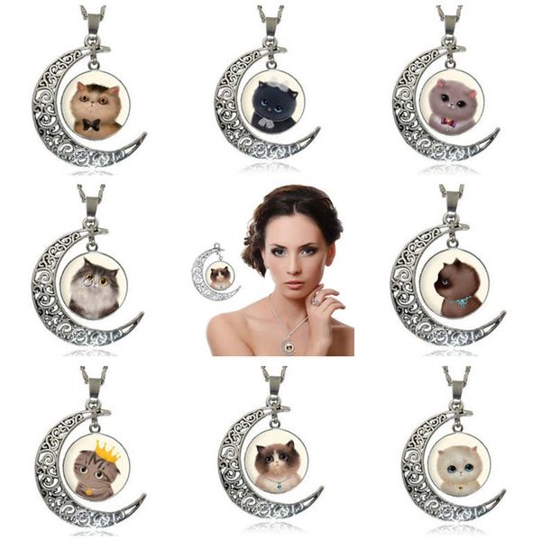 cartoon cat moon time jewel necklace for men and women dan180 mix order pendant necklaces, Silver
cartoon cat moon time jewel necklace for men and women dan180 mix order pendant necklaces, Silver