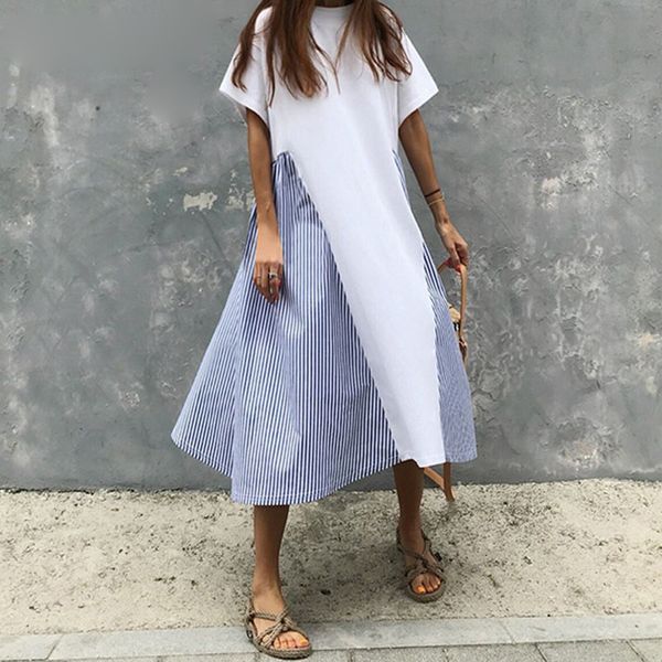 woman clothing womens dress 2019 women fashion casual dress koeran empire o neck short sleeve patchwork loose fashion ladies vestidos, Black;gray
woman clothing womens dress 2019 women fashion casual dress koeran empire o neck short sleeve patchwork loose fashion ladies vestidos, Black;gray