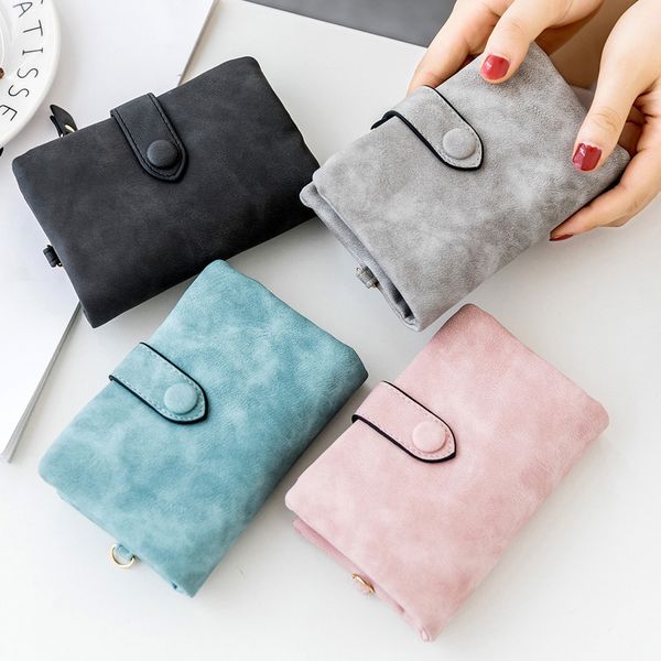 trifold short women wallets with coin pocket 2019 new fashion frosted soft ladies wallet female cute designer small money purse, Red;black
trifold short women wallets with coin pocket 2019 new fashion frosted soft ladies wallet female cute designer small money purse, Red;black