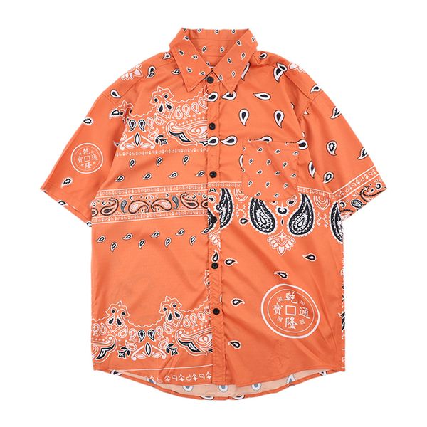 bandana hawaii shirt men 2019 summer paisley shirts street men's shirt short sleeve streetwear shirts, Black;brown
bandana hawaii shirt men 2019 summer paisley shirts street men's shirt short sleeve streetwear shirts, Black;brown