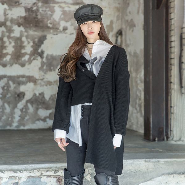 chic style asymmetrical knitting sweater women side split loose pullovers long casual sweater female 2019 autumn new x629, White;black
chic style asymmetrical knitting sweater women side split loose pullovers long casual sweater female 2019 autumn new x629, White;black