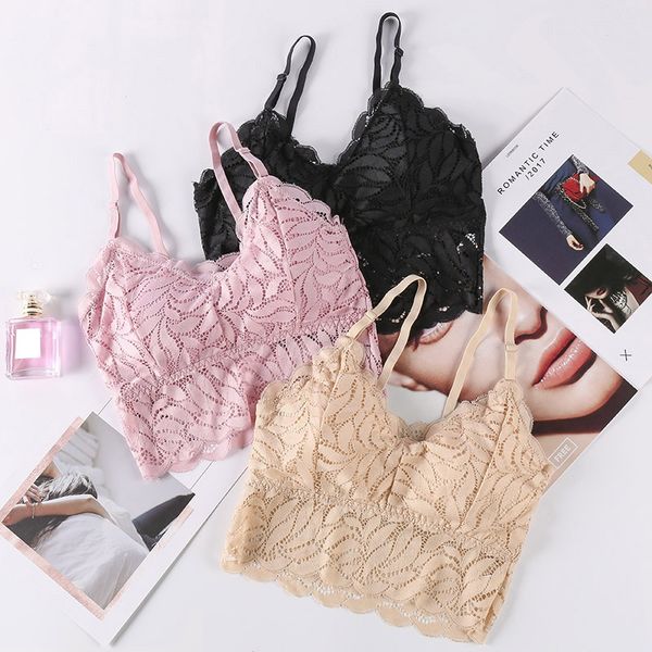 camisoles & tanks lace sling bra french style bralette beautify back removable chest pad underwireless underwear camisole, Black;white
camisoles & tanks lace sling bra french style bralette beautify back removable chest pad underwireless underwear camisole, Black;white