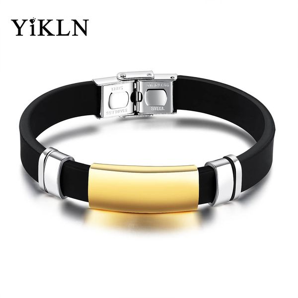 yikln new design smooth 316l stainless steel men leather wrap bracelets bangles fashion silicone charm bracelets oph1157, Golden;silver
yikln new design smooth 316l stainless steel men leather wrap bracelets bangles fashion silicone charm bracelets oph1157, Golden;silver