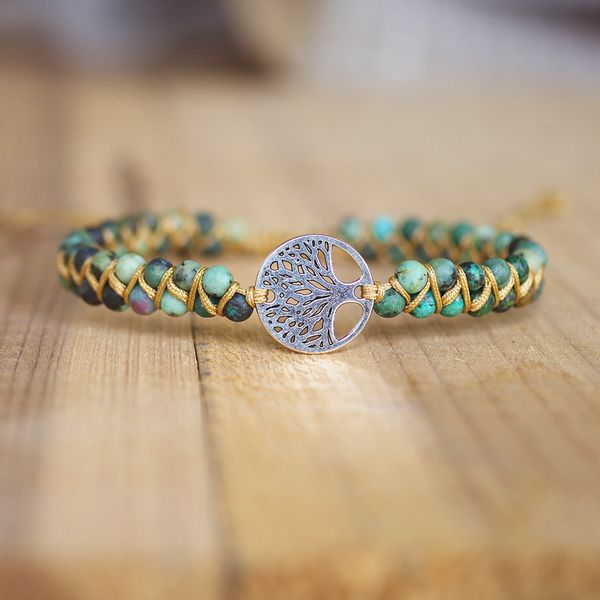 handmade natural stone boho yoga wrap bracelet & bangle tree of life african japser braided charm bracelet women men gift, Golden;silver
handmade natural stone boho yoga wrap bracelet & bangle tree of life african japser braided charm bracelet women men gift, Golden;silver