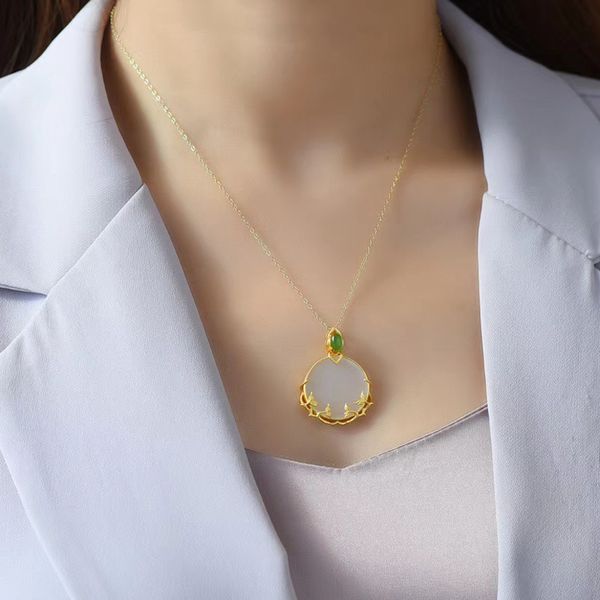 jadery round natural hetian jade pendants necklaces for women 925 sterling silver gold chain long necklace gifts
jadery round natural hetian jade pendants necklaces for women 925 sterling silver gold chain long necklace gifts