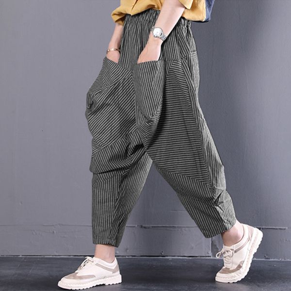 designer sweatpants casual pants 2019 vintage women striped harem pants lady long pantalons female casual elastic waist turnip trousers, Black;white
designer sweatpants casual pants 2019 vintage women striped harem pants lady long pantalons female casual elastic waist turnip trousers, Black;white