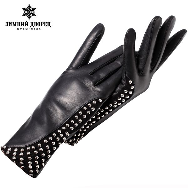 genuine leather glovepunk style gloves female fashion leather gloves warm winter popular style women rivet design, Blue;gray 
genuine leather glovepunk style gloves female fashion leather gloves warm winter popular style women rivet design, Blue;gray