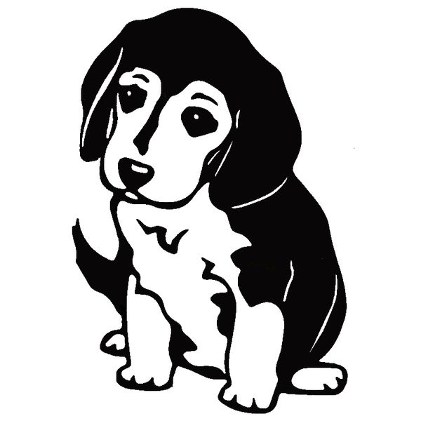 16*10.9cm cute puppy logo auto car vinyl decor graphics removable art decal sticker