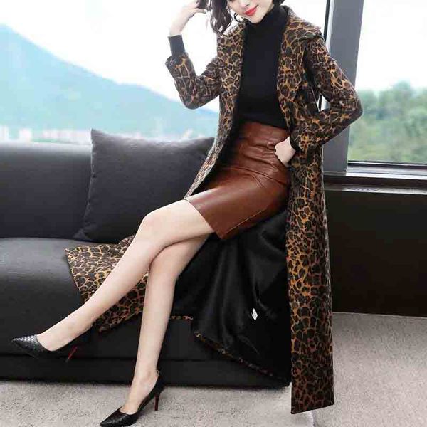 women's trench coat leopard coat women 2020 trench autumn and winter new fashion over the knee long women jk60, Tan;black
women's trench coat leopard coat women 2020 trench autumn and winter new fashion over the knee long women jk60, Tan;black