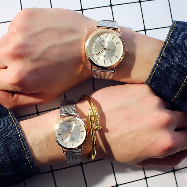 2019 fashion men women lovers watches luxury couple dress quartz wristwatch steel belt clock lady gift valentine love, Slivery;brown
2019 fashion men women lovers watches luxury couple dress quartz wristwatch steel belt clock lady gift valentine love, Slivery;brown