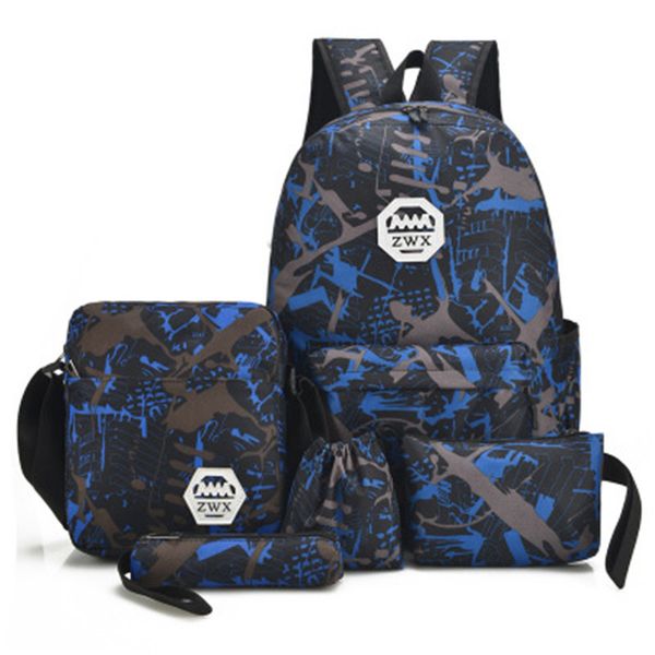 5pcs fashion camouflage boys school bags capacity backpack for teenagers student blue and red book bag men school backpack women y190530
5pcs fashion camouflage boys school bags capacity backpack for teenagers student blue and red book bag men school backpack women y190530