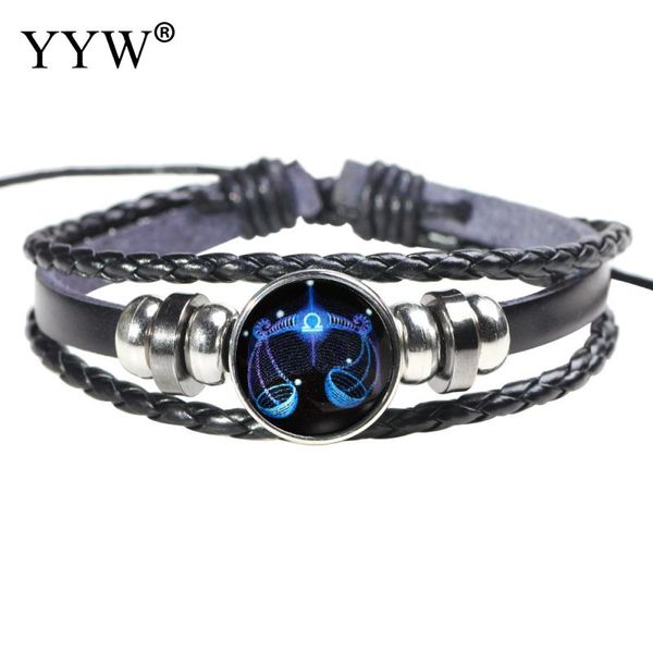 charm bracelets faux leather bracelet with wax cord men women constellation fashion time gem glass jewelry cancer leo, Golden;silver
charm bracelets faux leather bracelet with wax cord men women constellation fashion time gem glass jewelry cancer leo, Golden;silver