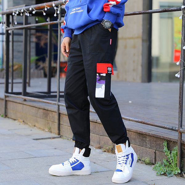 new casual autumn men streetwear fitness men hip hop sweatpants pockets jogger pants, Black
new casual autumn men streetwear fitness men hip hop sweatpants pockets jogger pants, Black