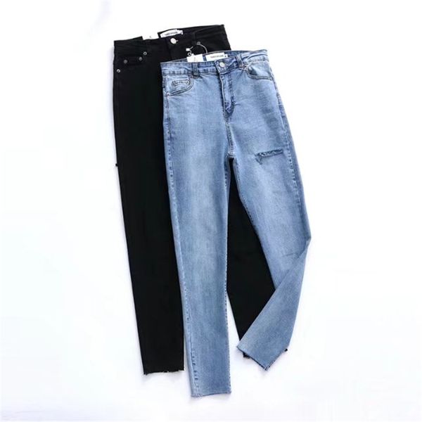 summer style women cool denim high waist pants black hole ripped jeans capris female skinny light blue casual jeans
summer style women cool denim high waist pants black hole ripped jeans capris female skinny light blue casual jeans