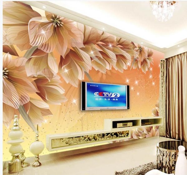 custom any size p fantasy flower tv background wall modern wallpaper for living room
custom any size p fantasy flower tv background wall modern wallpaper for living room
