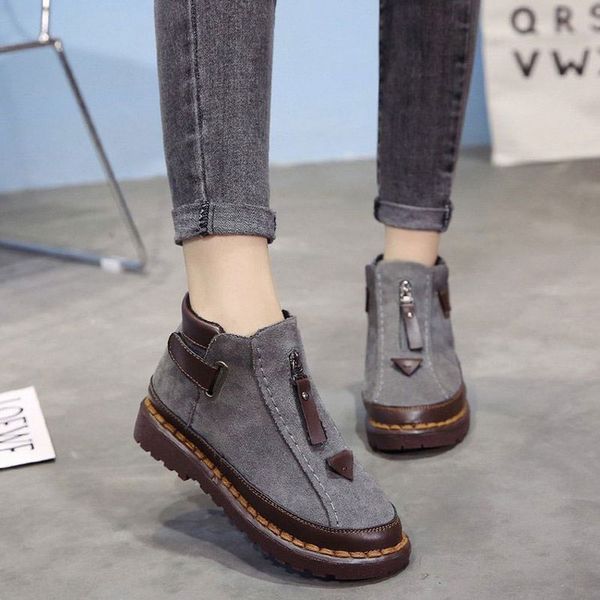 booties women 2019 winter british style boots female thick bottom platform casual warm flock boots women hook & loop ankle, Black
booties women 2019 winter british style boots female thick bottom platform casual warm flock boots women hook & loop ankle, Black