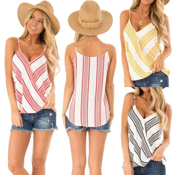 women summer casual straps camis ladies sleeveless striped printed cotton tank shirt mujer verano 2019, White
women summer casual straps camis ladies sleeveless striped printed cotton tank shirt mujer verano 2019, White