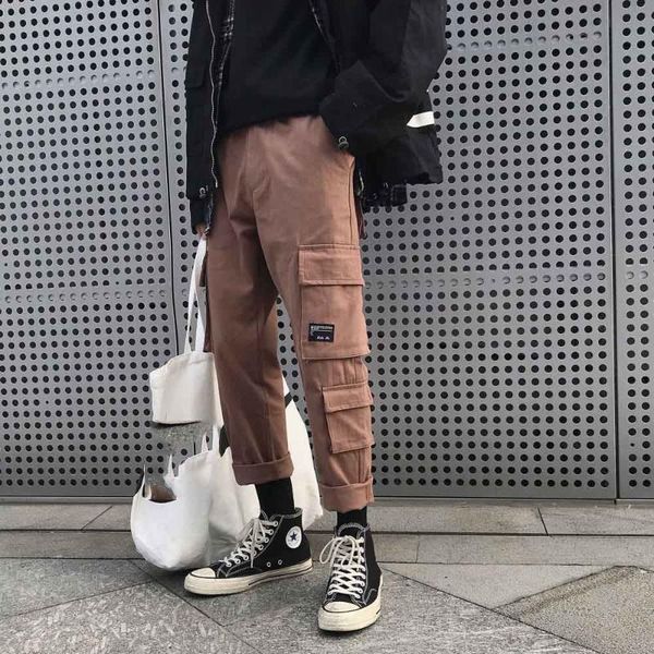 outdoor 2020 spring autumn hip hop teenagers school cargo pants men multi pocket elastic waist ankle length overalss trousers, Black;green
outdoor 2020 spring autumn hip hop teenagers school cargo pants men multi pocket elastic waist ankle length overalss trousers, Black;green