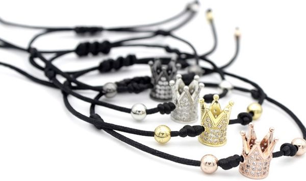 8mm utu54 gold silver crown micro pave cz zircon cubic zirconia bracelet reiki chakra macrame charm braided copper rope bangles, Black
8mm utu54 gold silver crown micro pave cz zircon cubic zirconia bracelet reiki chakra macrame charm braided copper rope bangles, Black