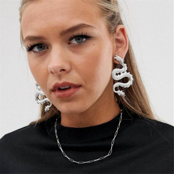 vintage dragon stud earrings for women personality jewelry punk gothic black crystal serpent earrings fashion gift, Golden;silver
vintage dragon stud earrings for women personality jewelry punk gothic black crystal serpent earrings fashion gift, Golden;silver