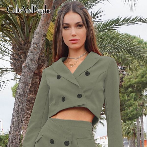 2019 army green blazers women cropped short v neck solid button casual long sleeve streetwear office work cuteandpsycho, White;black
2019 army green blazers women cropped short v neck solid button casual long sleeve streetwear office work cuteandpsycho, White;black