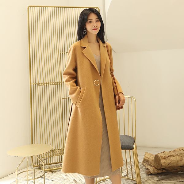 100% wool double-sided cashmere fur coat female alkmene 2019 autumn and winter ladies new fashion popular warm jacket with dress, Black
100% wool double-sided cashmere fur coat female alkmene 2019 autumn and winter ladies new fashion popular warm jacket with dress, Black