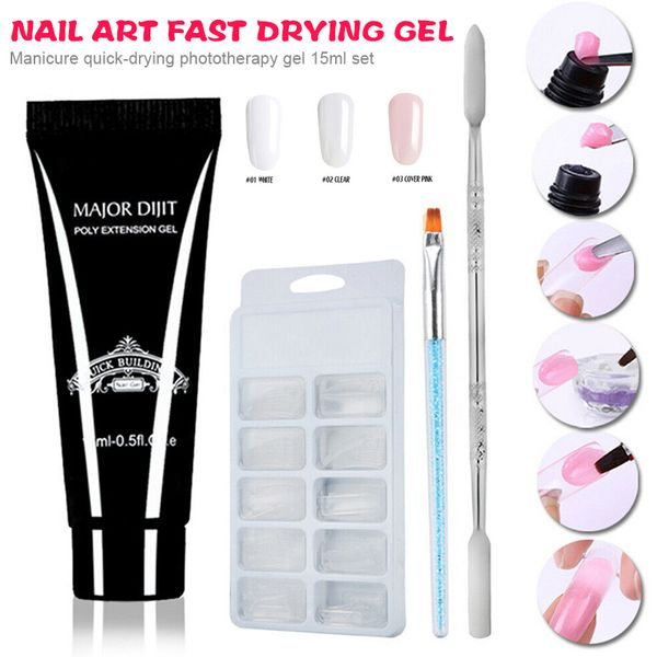nail kit nail extension dry builder manicure brush 15ml poly extension gel wh998
nail kit nail extension dry builder manicure brush 15ml poly extension gel wh998