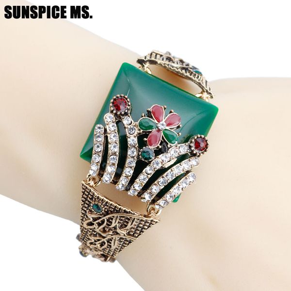 2018 turkish vintage flower cuff bracelets for women resin crystal bangle bohemia pastoral style natural stone jewelry wholesale, White
2018 turkish vintage flower cuff bracelets for women resin crystal bangle bohemia pastoral style natural stone jewelry wholesale, White