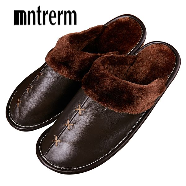 mntrerm winter big size men warm plush indoor floor genuine leather slippers solid home shoes for couple bedroom house slippers, Blue;gray
mntrerm winter big size men warm plush indoor floor genuine leather slippers solid home shoes for couple bedroom house slippers, Blue;gray