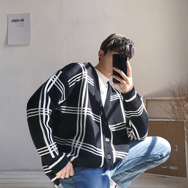 мужской свитер 2020 весна новый красивый свободный плед толстый кардиган свитер молодежная личность мода тенденция мужская одежда, White;black
мужской свитер 2020 весна новый красивый свободный плед толстый кардиган свитер молодежная личность мода тенденция мужская одежда, White;black