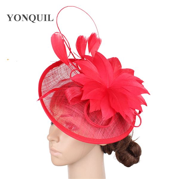 fashion red race hair fascinators for cocktail occasion hat women elegant race party wedding headbands feather hair accessories
fashion red race hair fascinators for cocktail occasion hat women elegant race party wedding headbands feather hair accessories