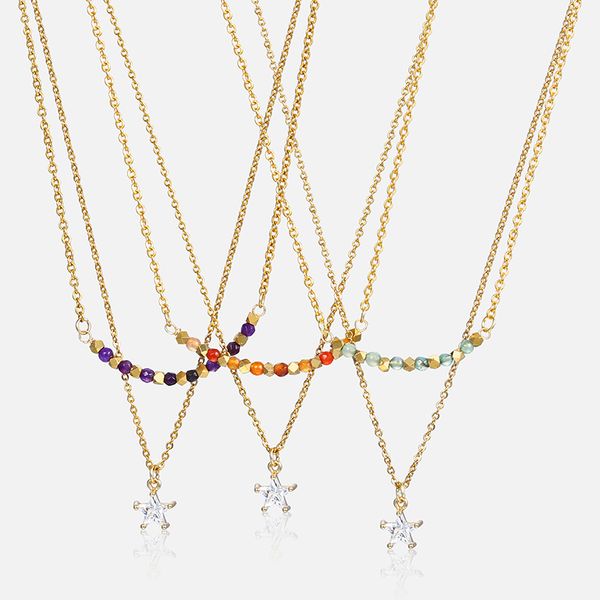 iced out star charm necklace for women bohemia 5 color beaded double rolo chain necklace woman jewelry valentines gifts hdnm08, Silver
iced out star charm necklace for women bohemia 5 color beaded double rolo chain necklace woman jewelry valentines gifts hdnm08, Silver