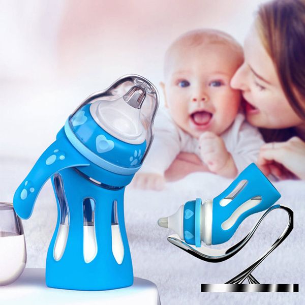 baby glass bottle anti-drop silicone wide caliber newborn baby bottle insulation intelligent temperature control
baby glass bottle anti-drop silicone wide caliber newborn baby bottle insulation intelligent temperature control