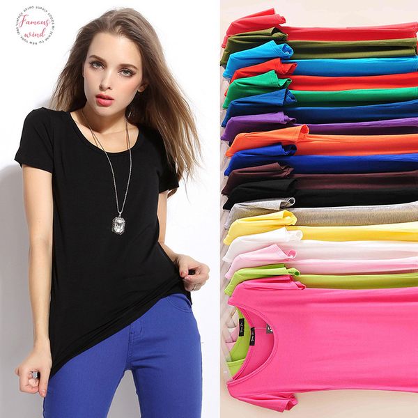 candy colors new summer 2019 women casual basic shirt modal t shirts cotton womens short sleeve tees o neck, White
candy colors new summer 2019 women casual basic shirt modal t shirts cotton womens short sleeve tees o neck, White