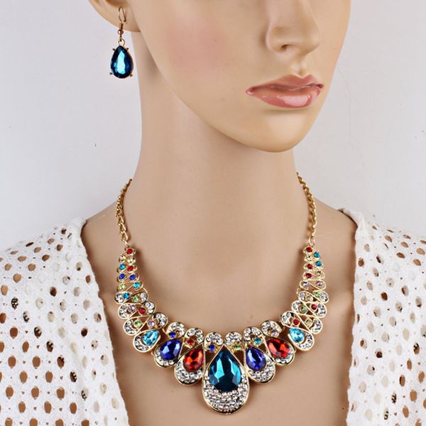 women luxury rhinestone necklace earring set for bridesmaid wedding bridal jewellery with pendant waterdrop shaped jewelry sets, Silver
women luxury rhinestone necklace earring set for bridesmaid wedding bridal jewellery with pendant waterdrop shaped jewelry sets, Silver