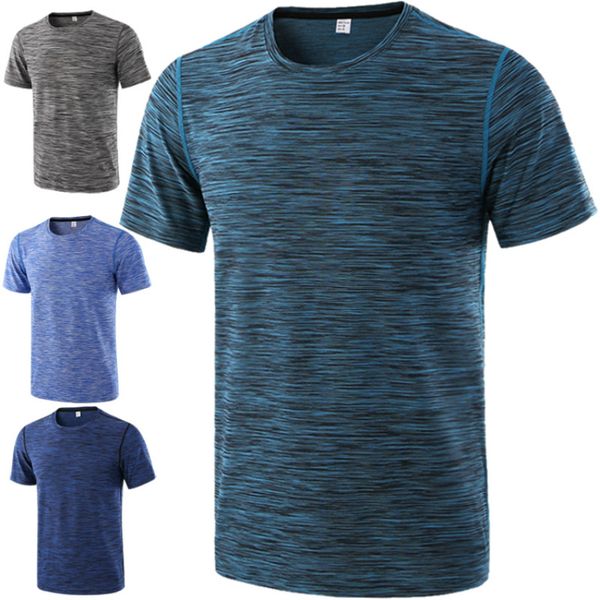 summer men's short sleeves quick drying t-shirt fitness running hiking tshirt round collar stripes, Black;blue
summer men's short sleeves quick drying t-shirt fitness running hiking tshirt round collar stripes, Black;blue