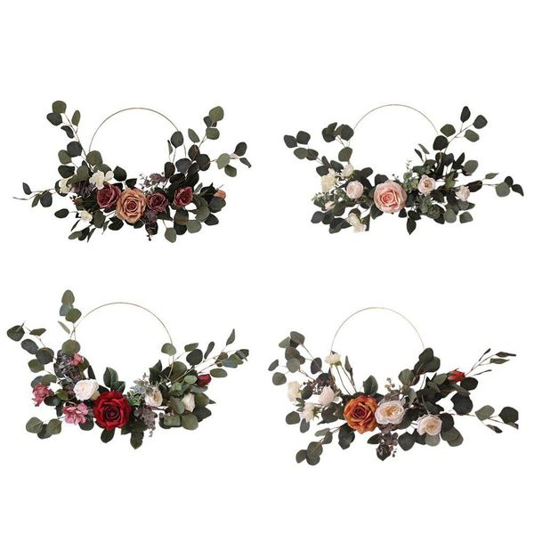 25.6in artificial rose garland flower wreath ornament door wall wedding party home decoration
25.6in artificial rose garland flower wreath ornament door wall wedding party home decoration