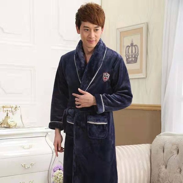 man woman's luxury designer flannel man's robe heavy comfortable men's sleepwear for winter ng 7 colors, Black;brown
man woman's luxury designer flannel man's robe heavy comfortable men's sleepwear for winter ng 7 colors, Black;brown