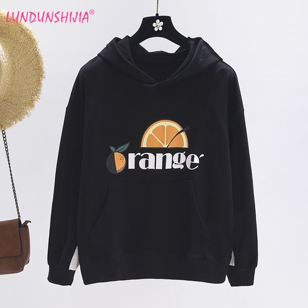 lundunshijia fruit orange printed hoodie women long sleeve loose cute hooded sweatshirt 2019 spring pocket hoodies pullovers, Black
lundunshijia fruit orange printed hoodie women long sleeve loose cute hooded sweatshirt 2019 spring pocket hoodies pullovers, Black