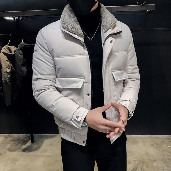 hair lapel cotton men's korean version of the trend handsome cotton jacket 2019 new winter warm jacket thick clothing, Black
hair lapel cotton men's korean version of the trend handsome cotton jacket 2019 new winter warm jacket thick clothing, Black
