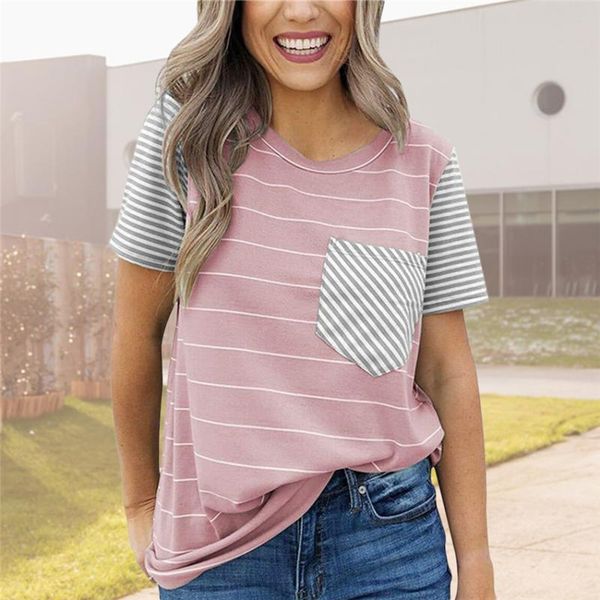women's t-shirt t shirt women striped pocket tees 2021 summer o-neck female short sleeves 2xl tshirt clothes casual tee, White
women's t-shirt t shirt women striped pocket tees 2021 summer o-neck female short sleeves 2xl tshirt clothes casual tee, White