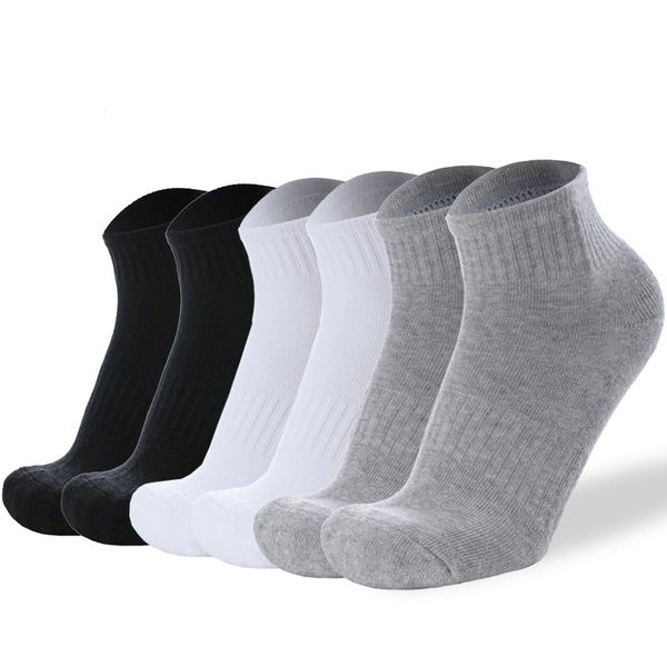 men socks cotton large size39-48 casual breathable boat socks short men busines male summer, Black