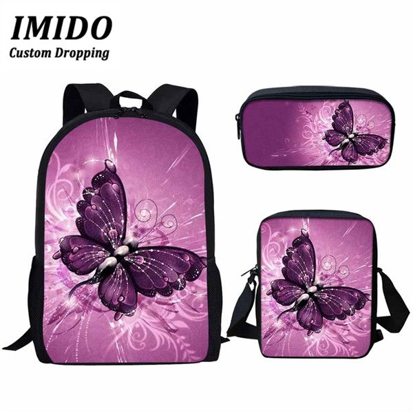 imido school bags for children cute animal butterfly print 3pcs/set kids casual book shoulder bags backpack girls mochila 2020
imido school bags for children cute animal butterfly print 3pcs/set kids casual book shoulder bags backpack girls mochila 2020